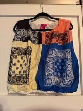 Queen of Sparkles Bandana Crop Top Size XL